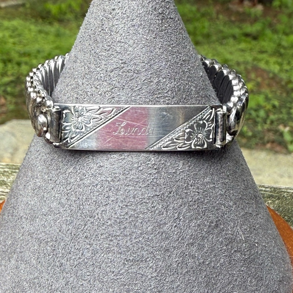 Vintage Sterling ID Bracelet Engraved